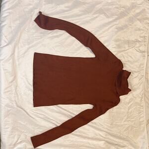 Nine West Orange Ribbed Top - size M